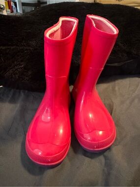 Bright Pink Kids Rain Boots